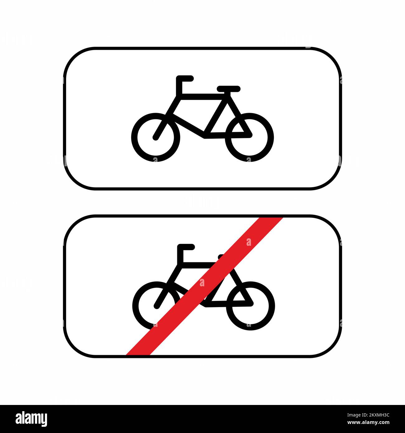 Cyclist traffic signs Stock Vector Images - Alamy