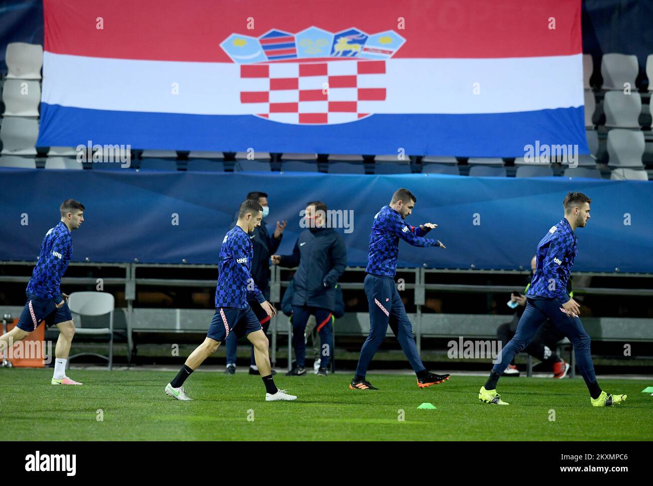 Croatia players warms up prior the 2021 UEFA European Under21