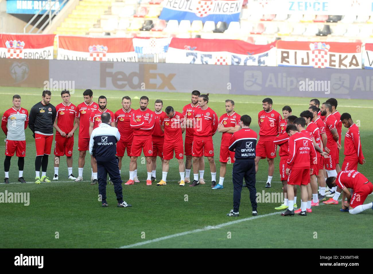 Malta national football team during training session at Rujevica