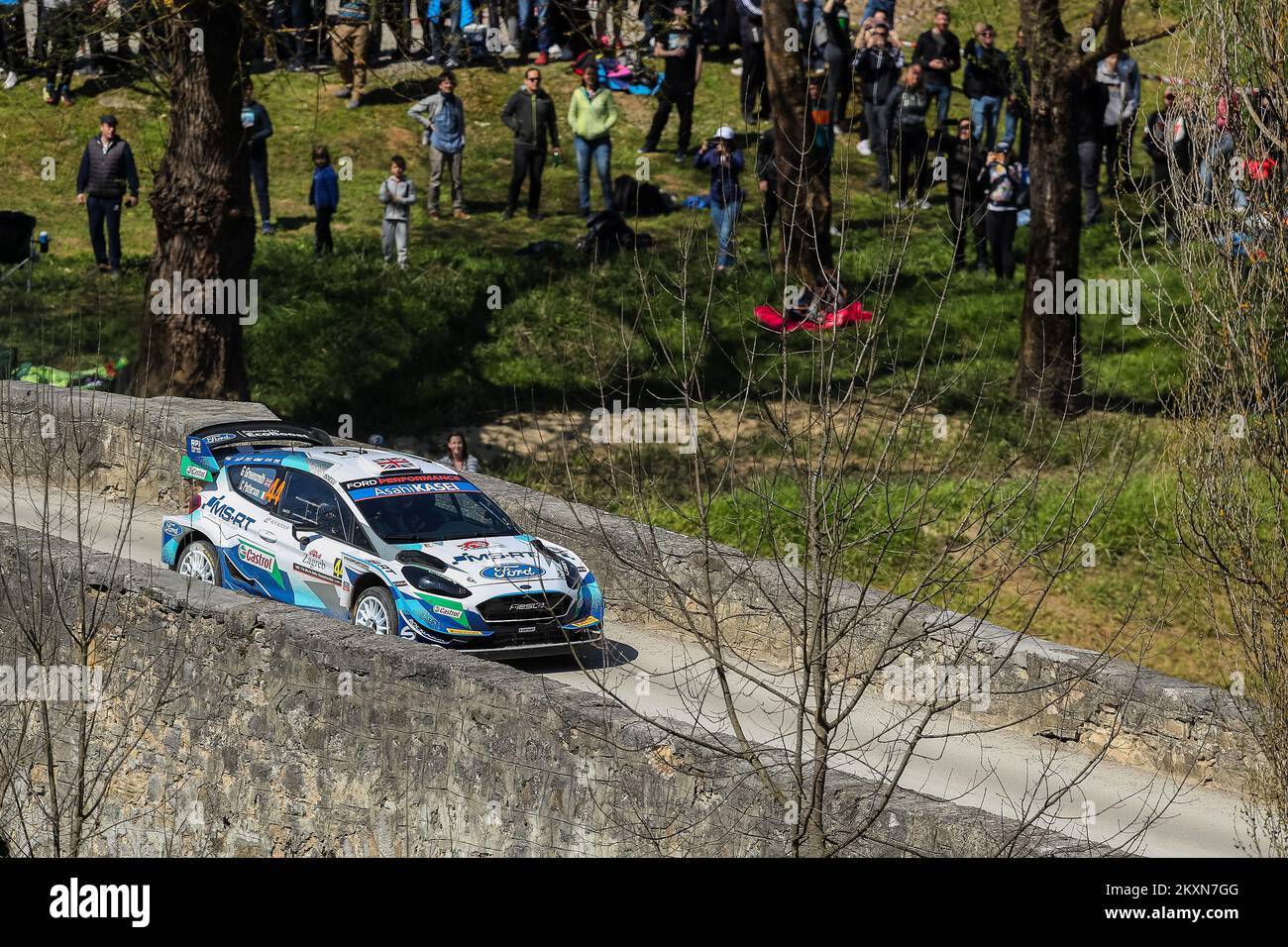 Tim Patterson Rally Gus Greensmith and Chris Patterson of Great Britain compete with their ...