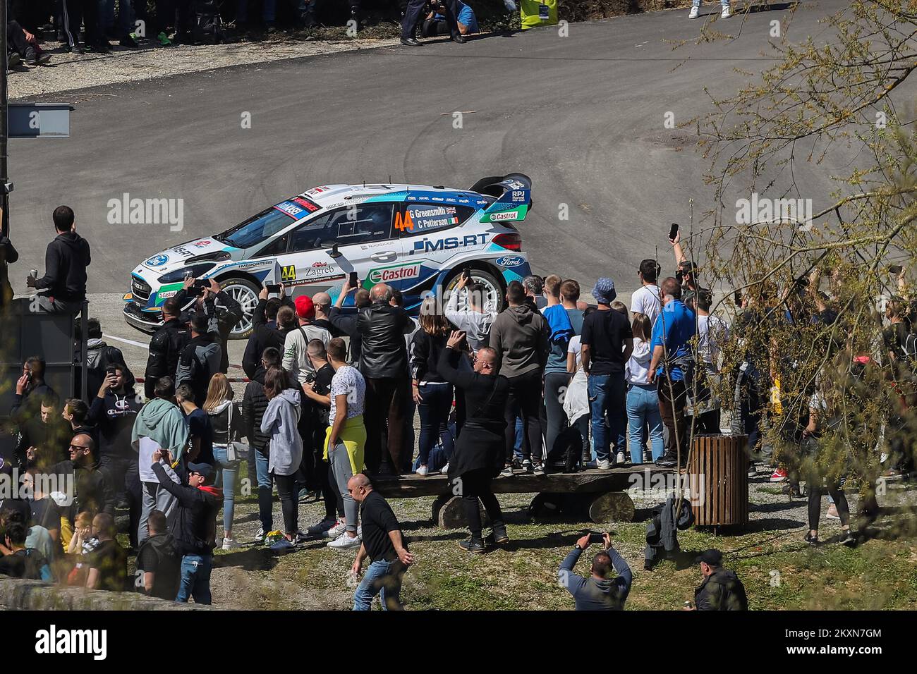 Tim Patterson Rally Gus Greensmith and Chris Patterson of Great Britain compete with their ...