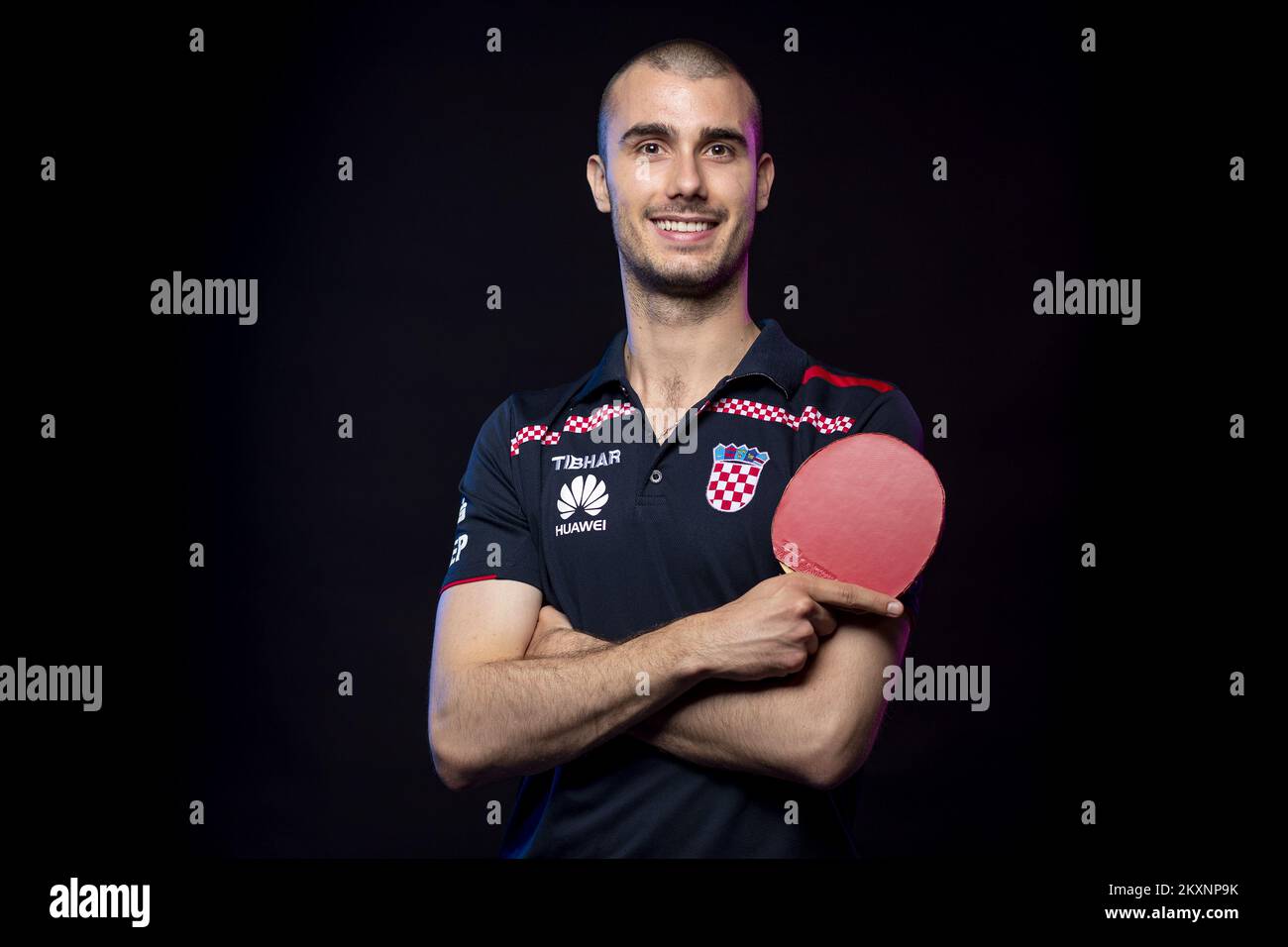 Croatian national table tennis team member Tomislav Pucar, with the
