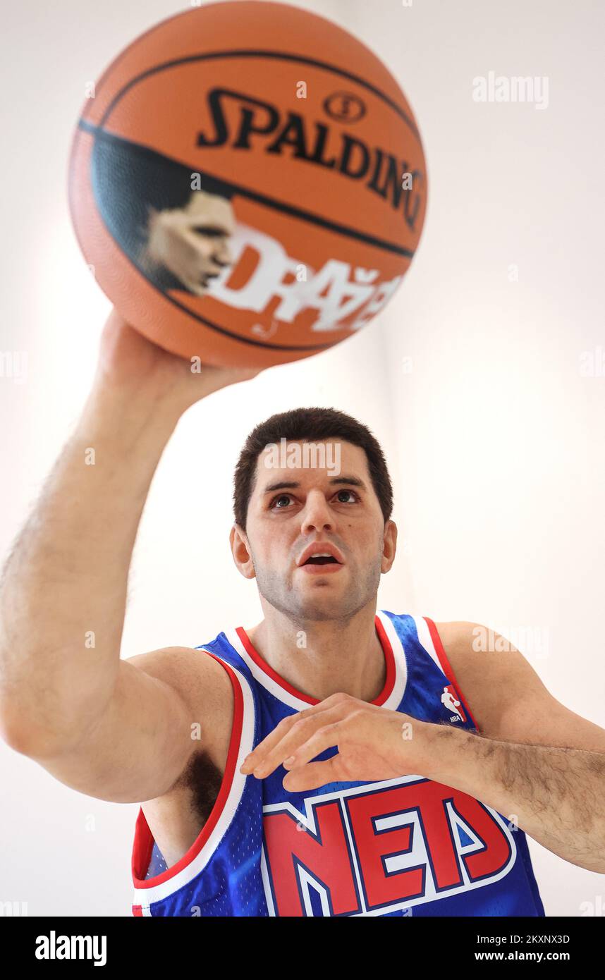 Photo taken on June 7, 2021 shows wax figure of Drazen Petrovic, known ...
