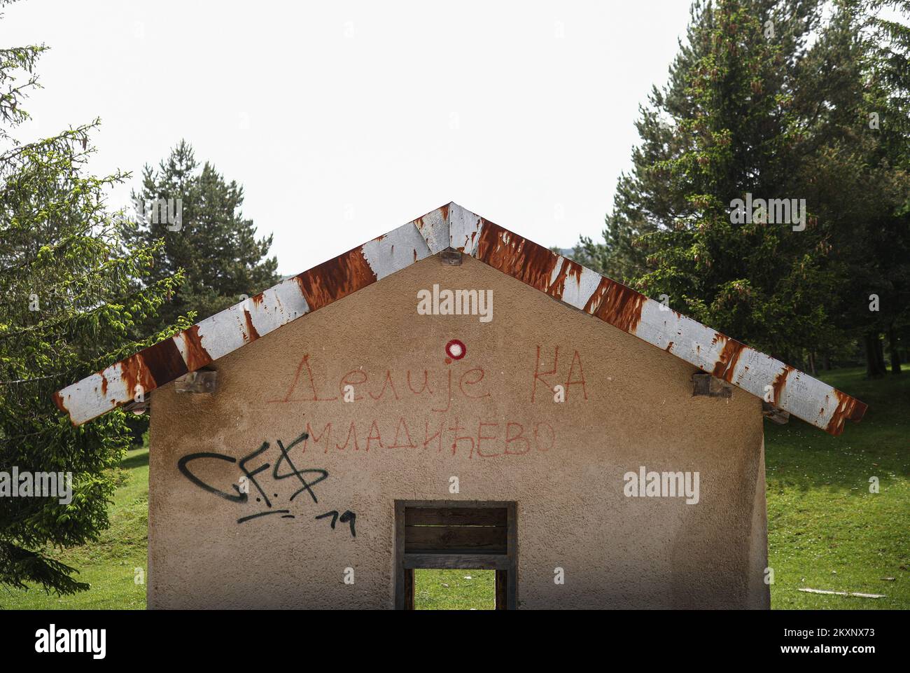 The village of Bozanovici near Kalinovik is the birthplace of war criminal Ratko Mladic. The villagers still support Ratko Mladic and they hope that the court in The Hague will acquit him of all charges. The final verdict against Ratko Mladic, former commander of the Republika Srpska Army's (VRS) General Staff, who is charged with the most serious war crimes committed in Bosnia and Herzegovina (1992-1995), including genocide, will be handed down on Tuesday, June 8, in Hague, after he was sentenced to life in prison in the first instance. Photo: Armin Durgut/PIXSELL Stock Photo
