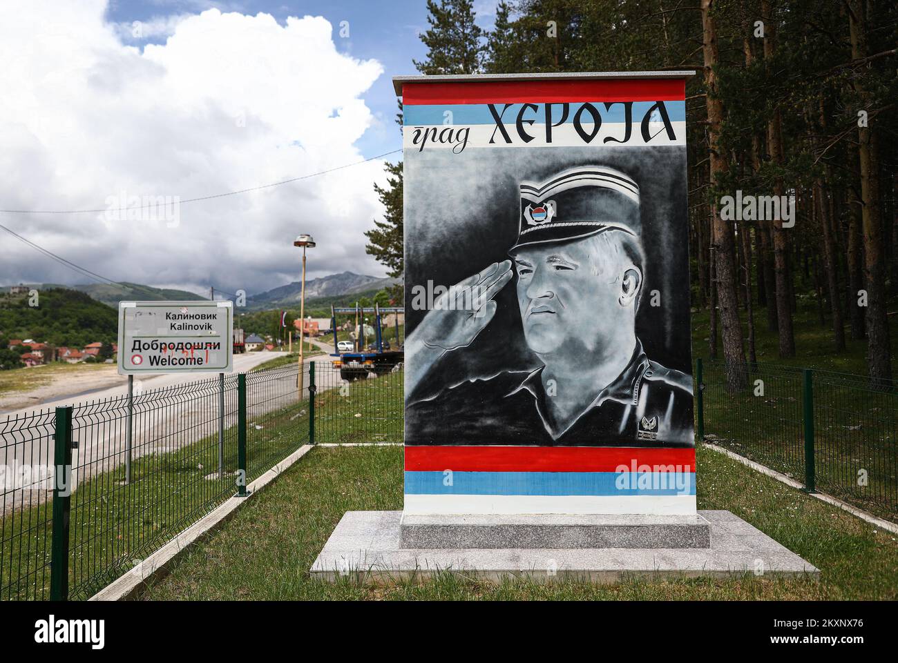 The village of Bozanovici near Kalinovik is the birthplace of war criminal Ratko Mladic. The villagers still support Ratko Mladic and they hope that the court in The Hague will acquit him of all charges. The final verdict against Ratko Mladic, former commander of the Republika Srpska Army's (VRS) General Staff, who is charged with the most serious war crimes committed in Bosnia and Herzegovina (1992-1995), including genocide, will be handed down on Tuesday, June 8, in Hague, after he was sentenced to life in prison in the first instance. Photo: Armin Durgut/PIXSELL Stock Photo