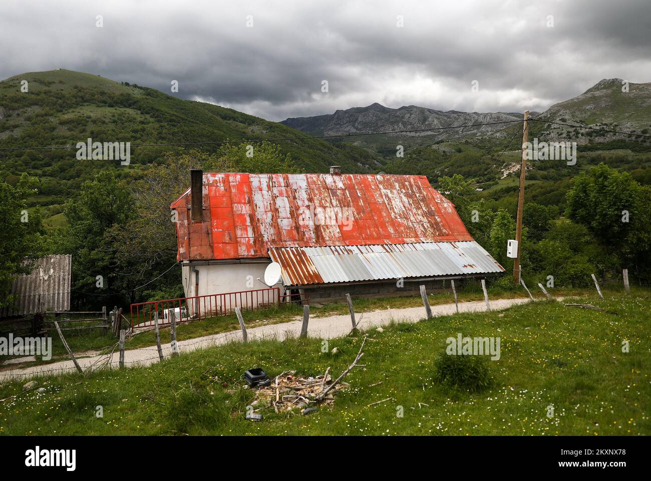 The village of Bozanovici near Kalinovik is the birthplace of war criminal Ratko Mladic. The villagers still support Ratko Mladic and they hope that the court in The Hague will acquit him of all charges. The final verdict against Ratko Mladic, former commander of the Republika Srpska Army's (VRS) General Staff, who is charged with the most serious war crimes committed in Bosnia and Herzegovina (1992-1995), including genocide, will be handed down on Tuesday, June 8, in Hague, after he was sentenced to life in prison in the first instance. Photo: Armin Durgut/PIXSELL Stock Photo