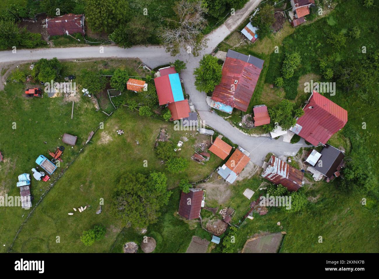 General view of the village of Bozanovici near Kalinovik, birthplace of war criminal Ratko Mladic. The villagers still support Ratko Mladic and they hope that the court in The Hague will acquit him of all charges. The final verdict against Ratko Mladic, former commander of the Republika Srpska Army's (VRS) General Staff, who is charged with the most serious war crimes committed in Bosnia and Herzegovina (1992-1995), including genocide, will be handed down on Tuesday, June 8, in Hague, after he was sentenced to life in prison in the first instance. Photo: Armin Durgut/PIXSELL Stock Photo