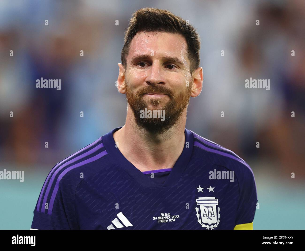 Doha, Qatar. 30th Nov, 2022. Lionel Messi of Argentina reacts to a missed  chance during the FIFA World Cup 2022 match at Stadium 974, Doha. Picture  credit should read: David KleinSportimage Credit: