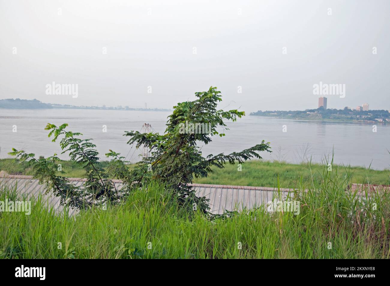 The River Congo at Kinshasa, Kinshasa, Democratic Republic of the Congo.  RDC, DRC Stock Photo