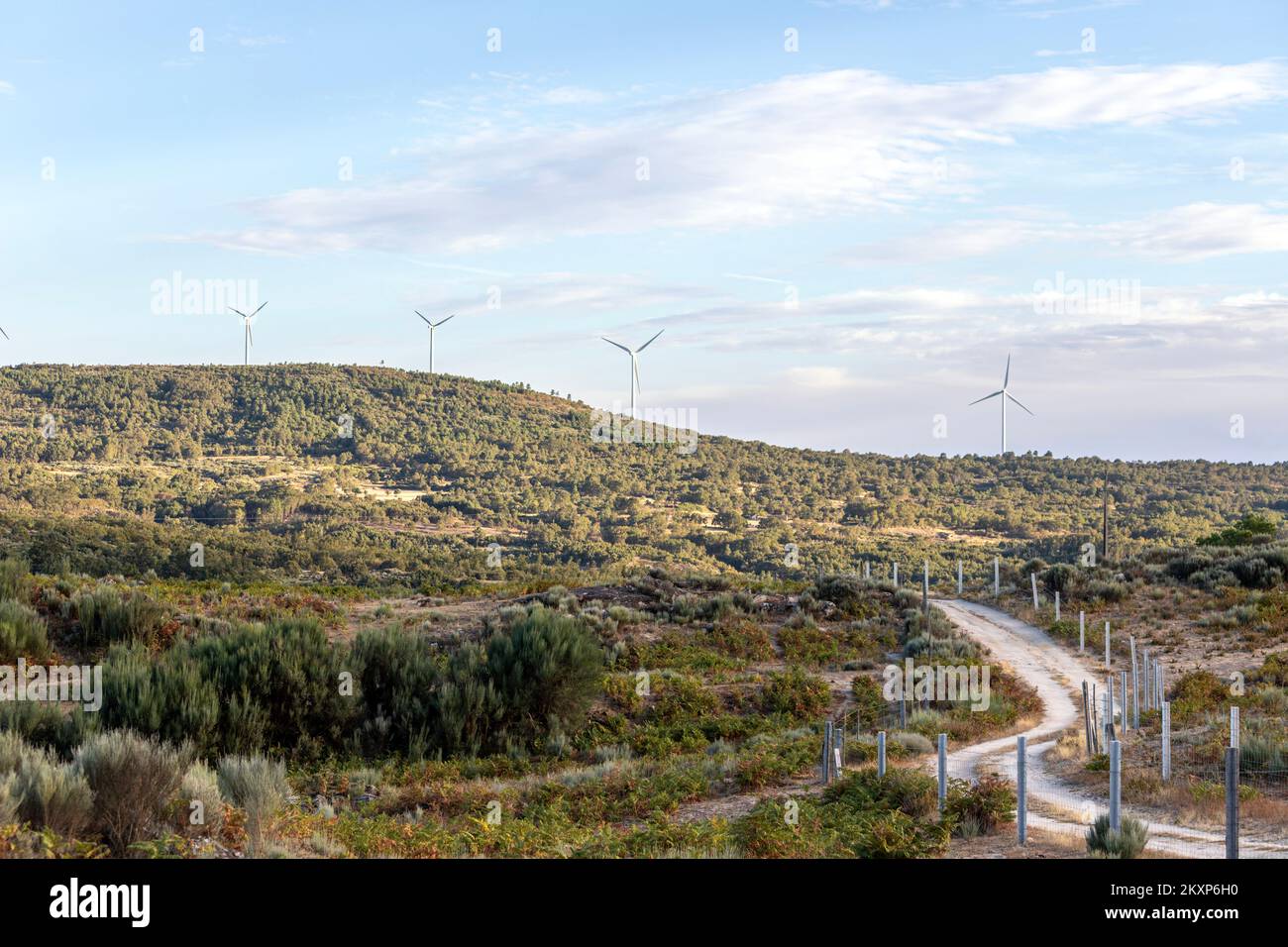 Windfarm near Sortelha, Portugal Stock Photo