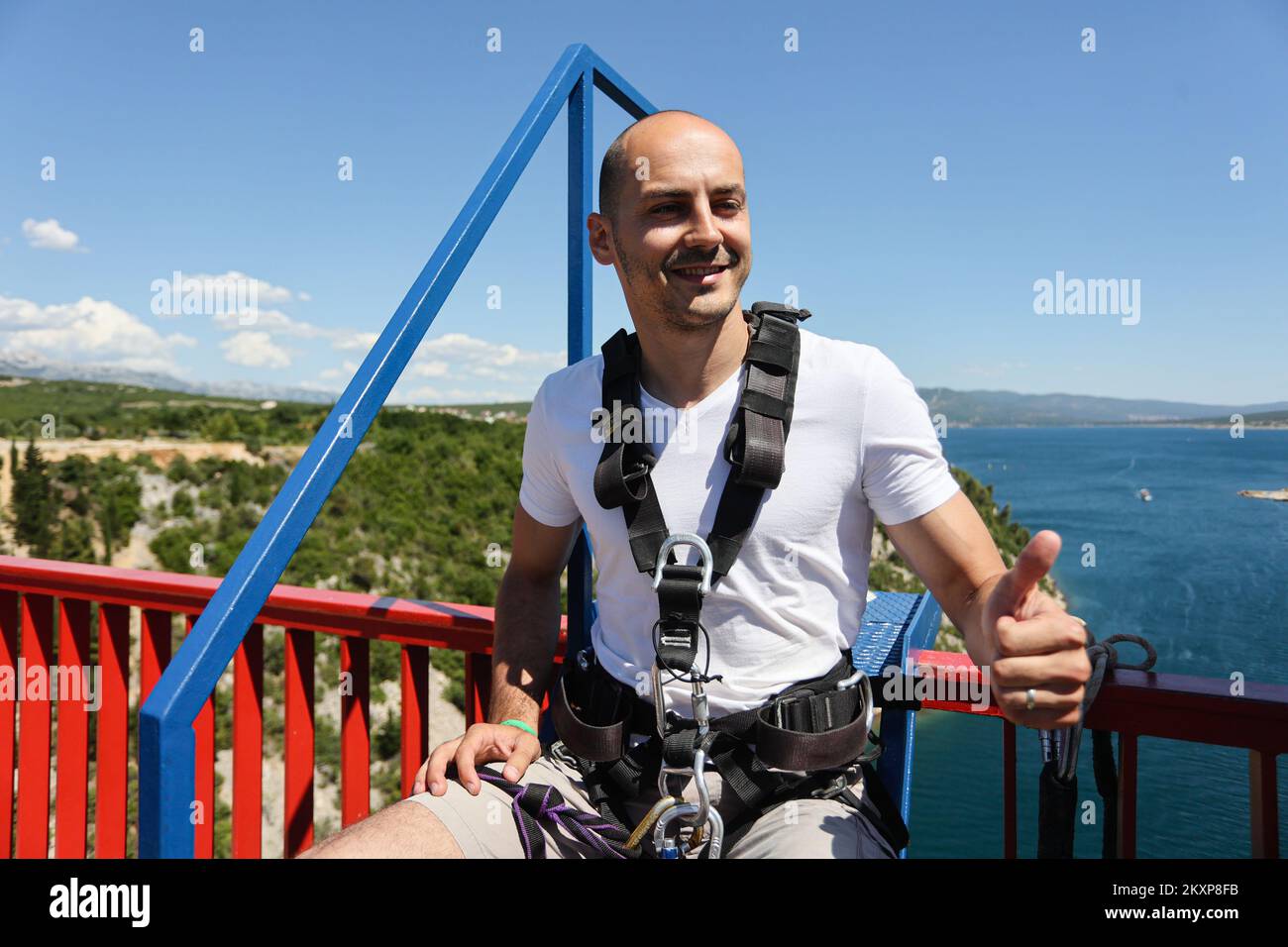 26.06.2021 Maslenica, Zadar The athletes opened the Bungee Jumping season by jumping from the