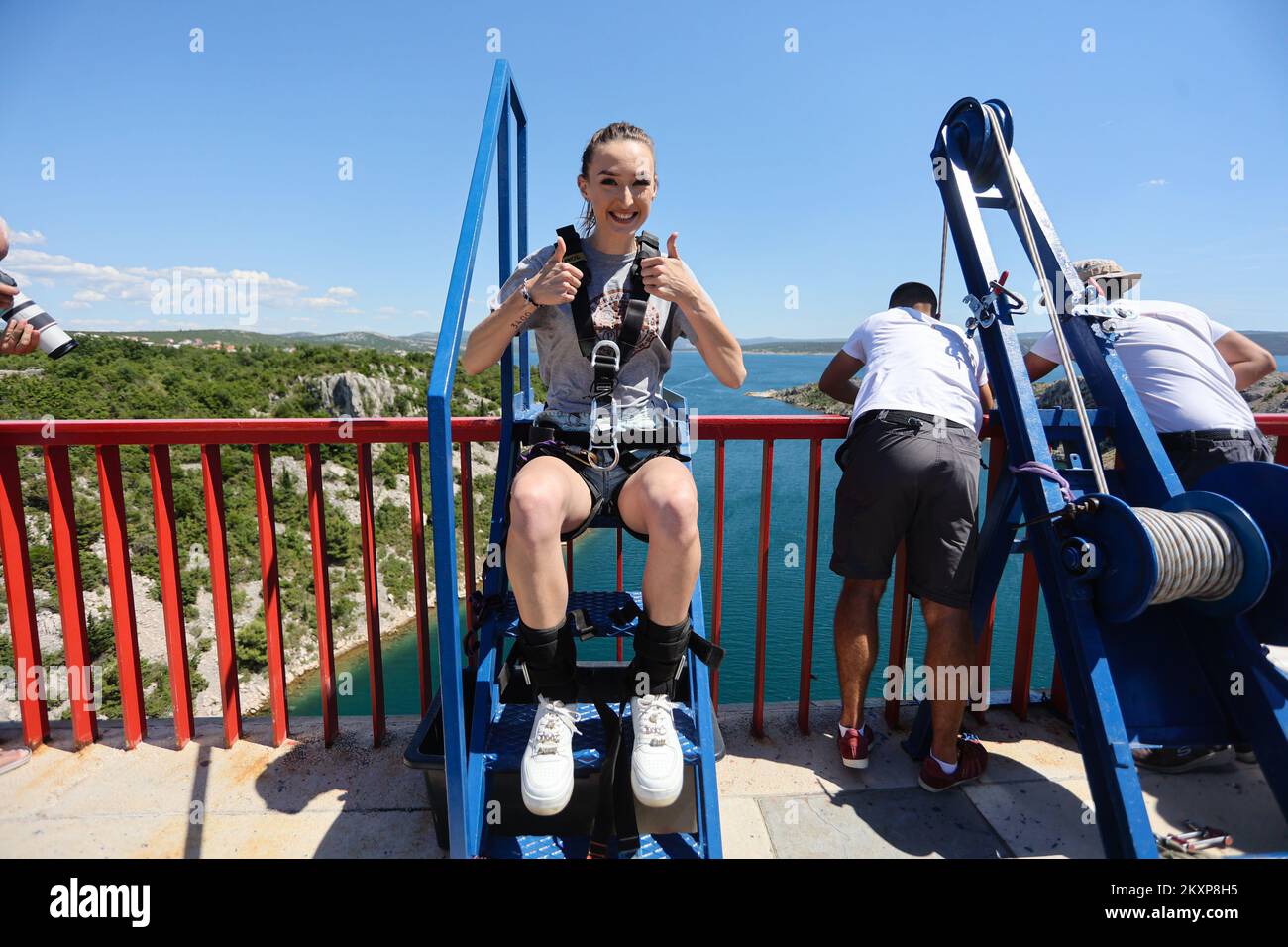 26.06.2021 Maslenica, Zadar The athletes opened the Bungee Jumping season by jumping from the