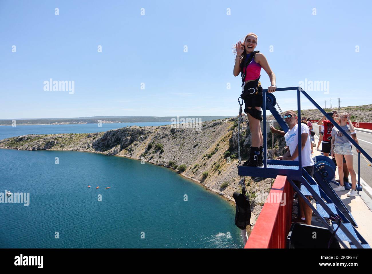 26.06.2021 Maslenica, Zadar The athletes opened the Bungee Jumping season by jumping from the