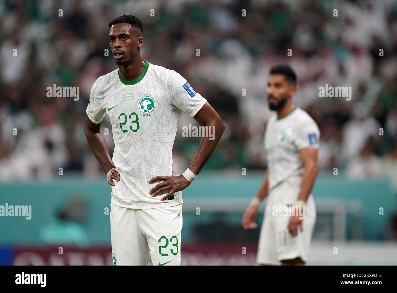 Saudi Arabia's Mohamed Kanno looks on during the FIFA World Cup Group C match at the Lusail Stadium in Lusail, Qatar. Picture date: Wednesday November 30, 2022. Stock Photo