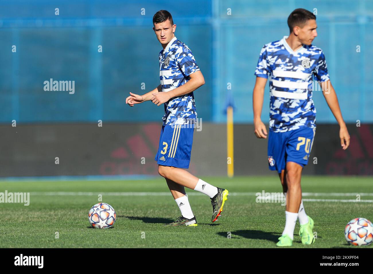 Daniel Stefulj of Dinamo Zagreb warms up prior UEFA Champions League First Qualifying Round match between GNK Dinamo Zagreb and Valur at Maksimir Stadium in Zagreb, Croatia on July 7, 2021. Photo: Luka Stanzl/PIXSELL Stock Photo