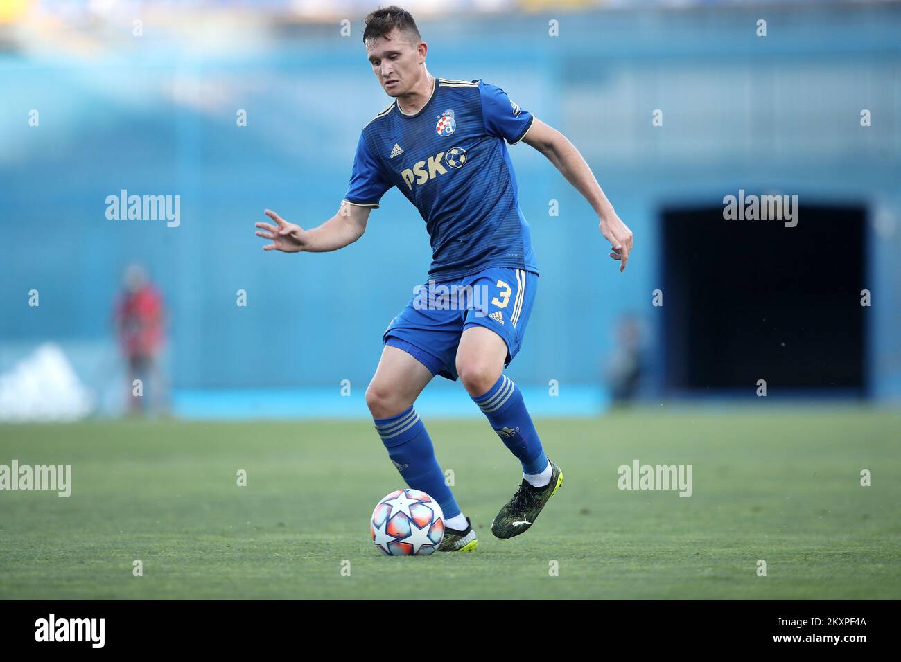 Daniel Stefulj of Dinamo Zagreb in action during UEFA Champions League First Qualifying Round match between GNK Dinamo Zagreb and Valur at Maksimir Stadium in Zagreb, Croatia on July 7, 2021. Photo: Igor Kralj/PIXSELL Stock Photo