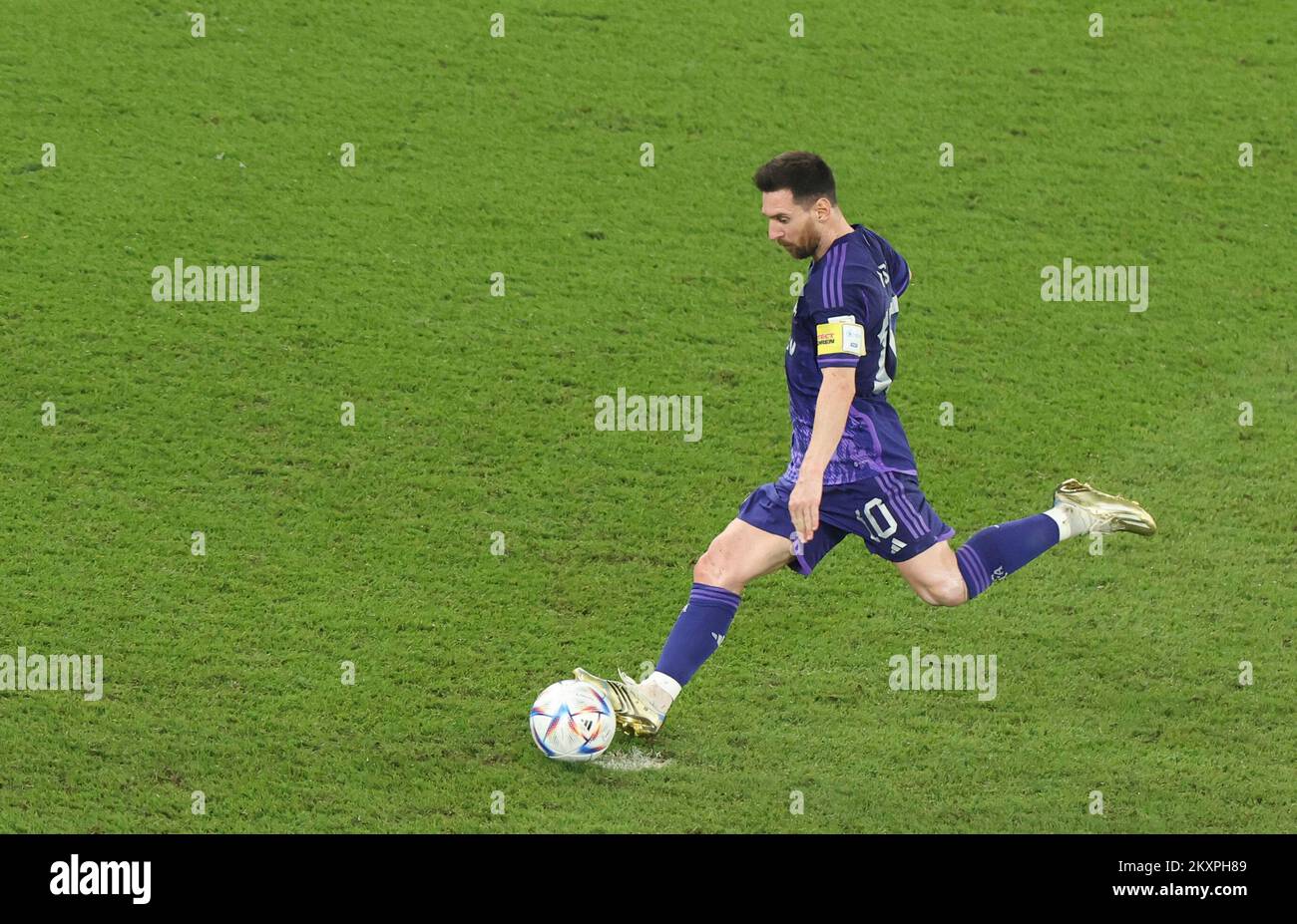 Doha Qatar 30th Nov 2022 Lionel Messi of Argentina makes a penalty Doha Qatar 30th Nov 2022 Lionel Messi of Argentina makes a penalty