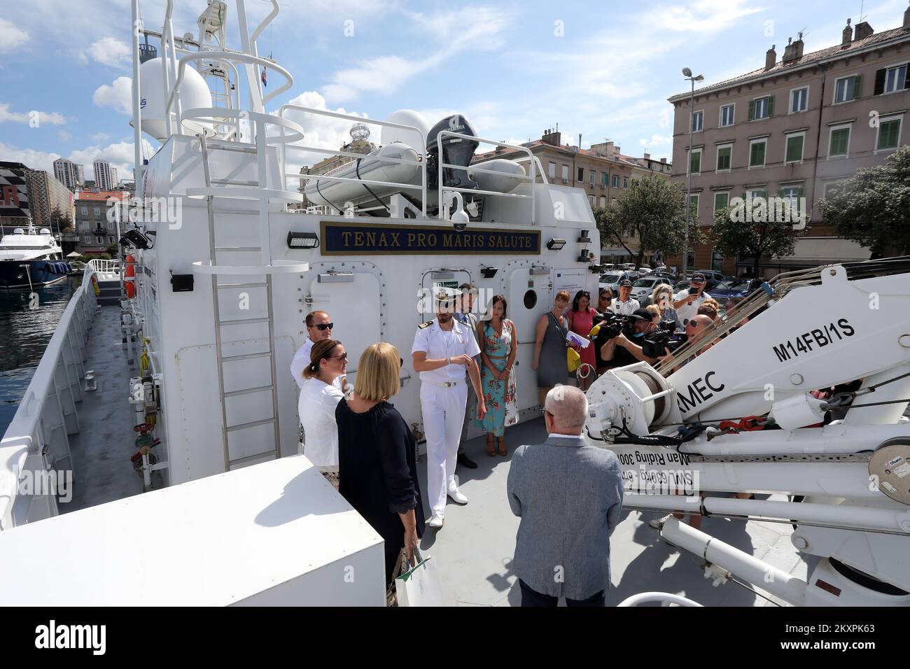 The ship Natale de Grazia is seen moored in a harbor. The Consulate ...