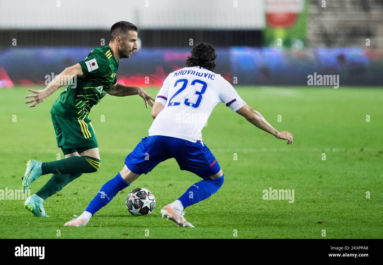 Amer Gojak of Dinamo Zagreb and Marko Livaja of Hajduk Split