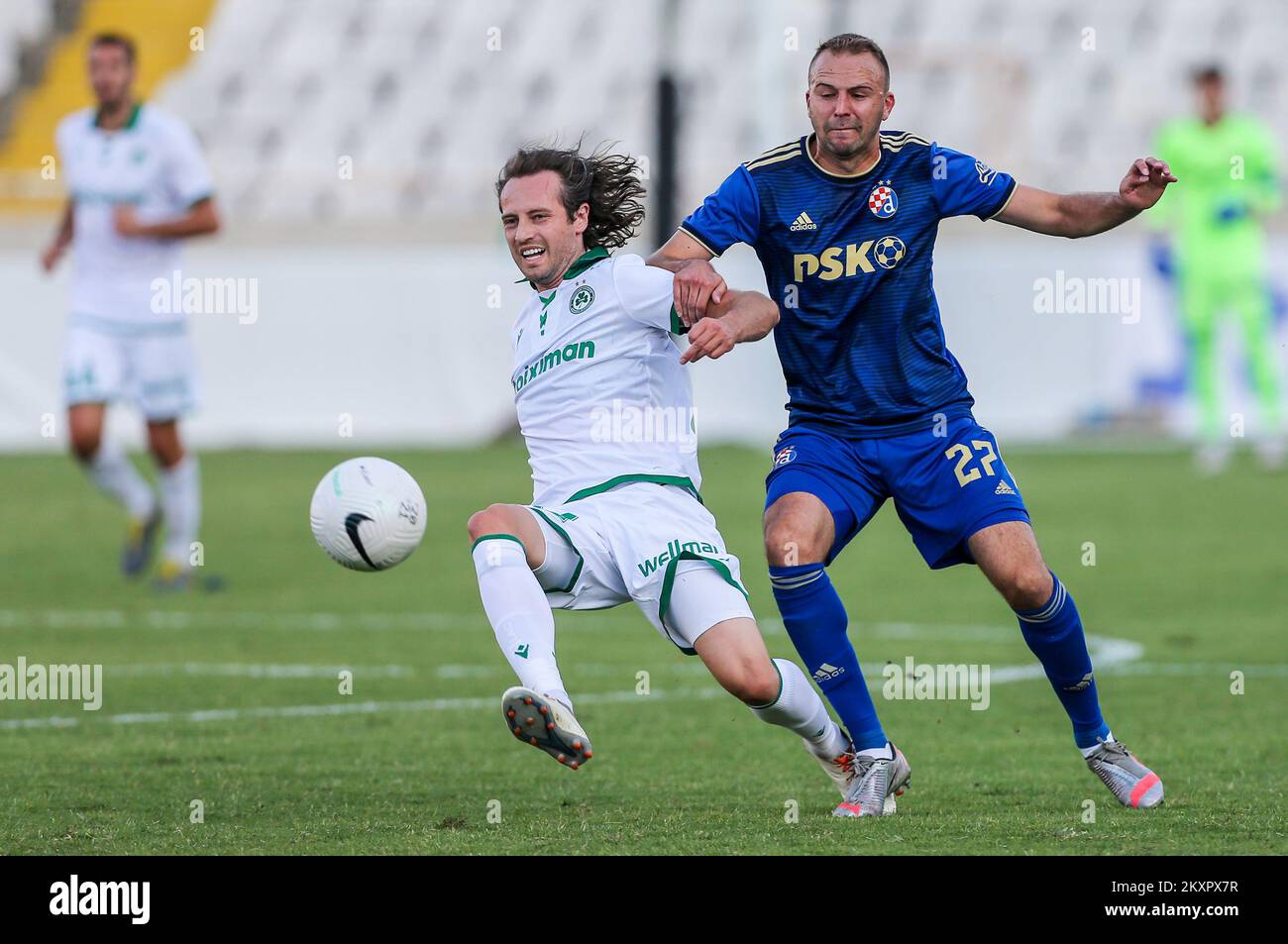 Mikkel Diskerud; Josip Misic on Second match of the 2nd round of the UEFA Champions League, Omonoia - GNK Dinamo on stadium GPS, Strovolos, Nicosia, Cyprus on 27. July , 2021 Photo: Jurica Galoic/PIXSELL Stock Photo
