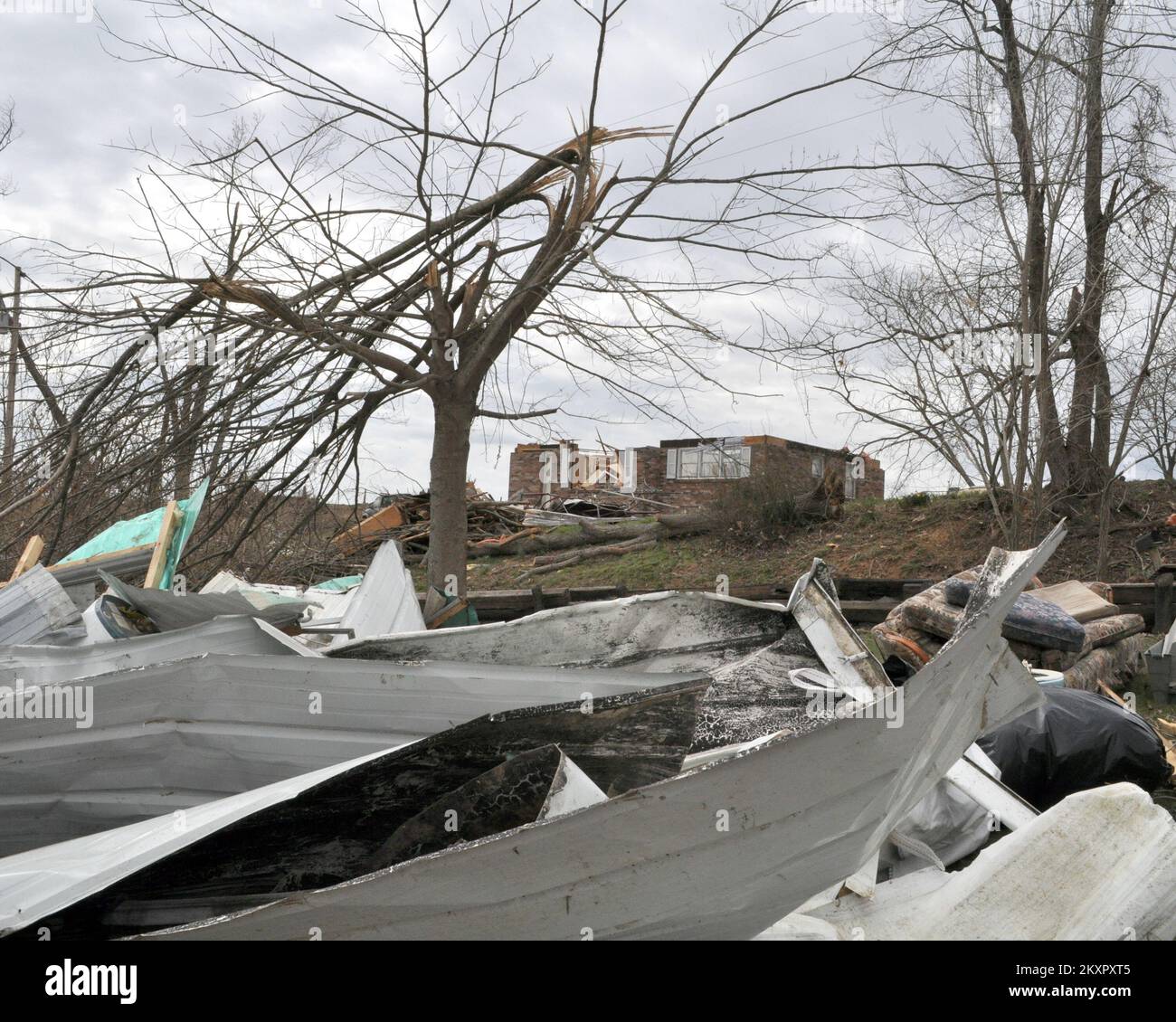 Home Damage in Menifee County, Kentucky. Kentucky Severe Storms