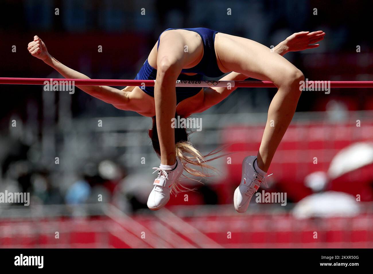 Ana Simic of Team Croatia competes in the Women's High Jump Qualification on day thirteen of the Tokyo 2020 Olympic Games at Olympic Stadium on August 05, 2021 in Tokyo, Japan. Photo: Igor Kralj/PIXSELL Stock Photo