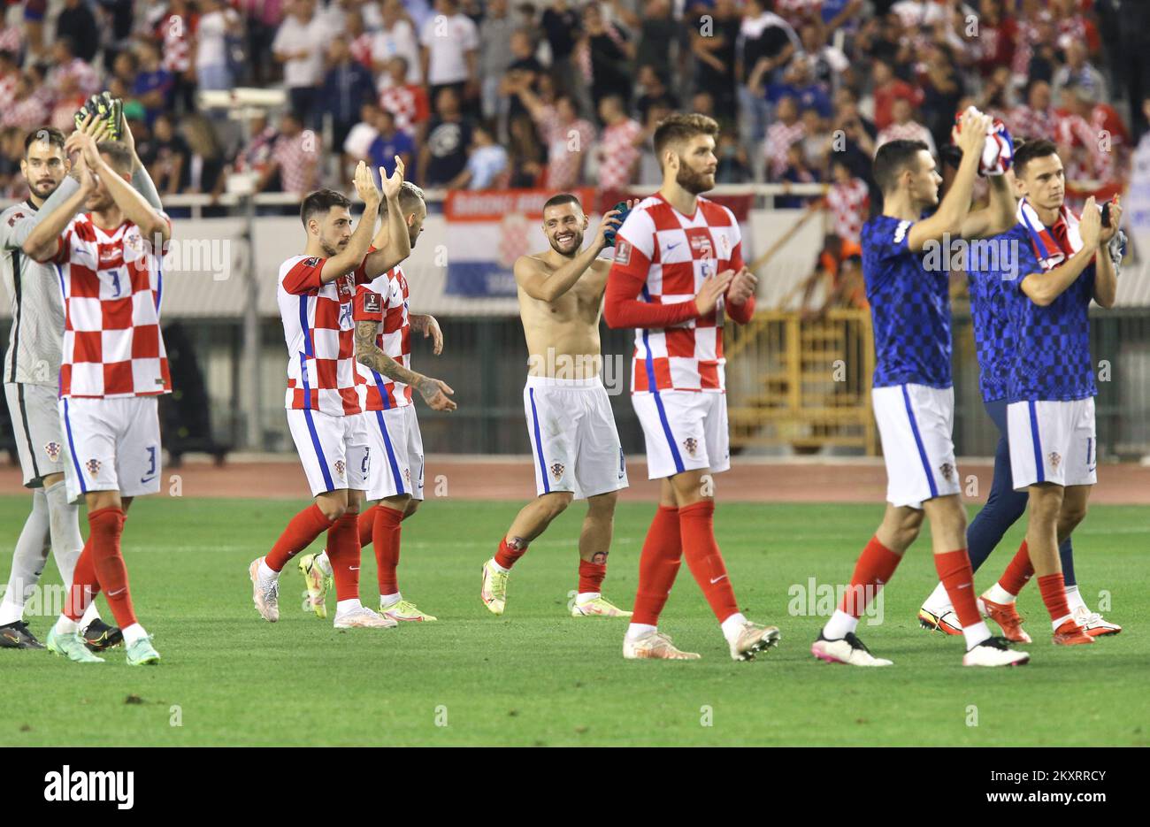 Croatian league football match between Rijeka and Hajduk Split, Stadion  Poljud, Split, Dalmatia, Croatia Stock Photo - Alamy