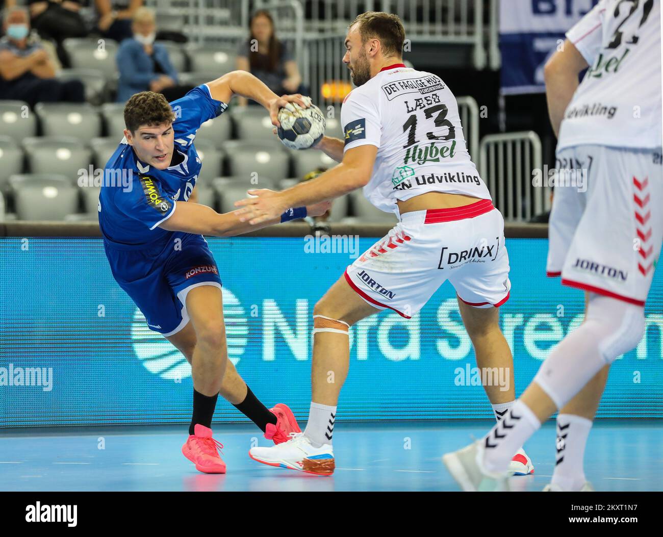 Luka Lovre Klarica of HC PPD Zagreb in action during the EHF Champions