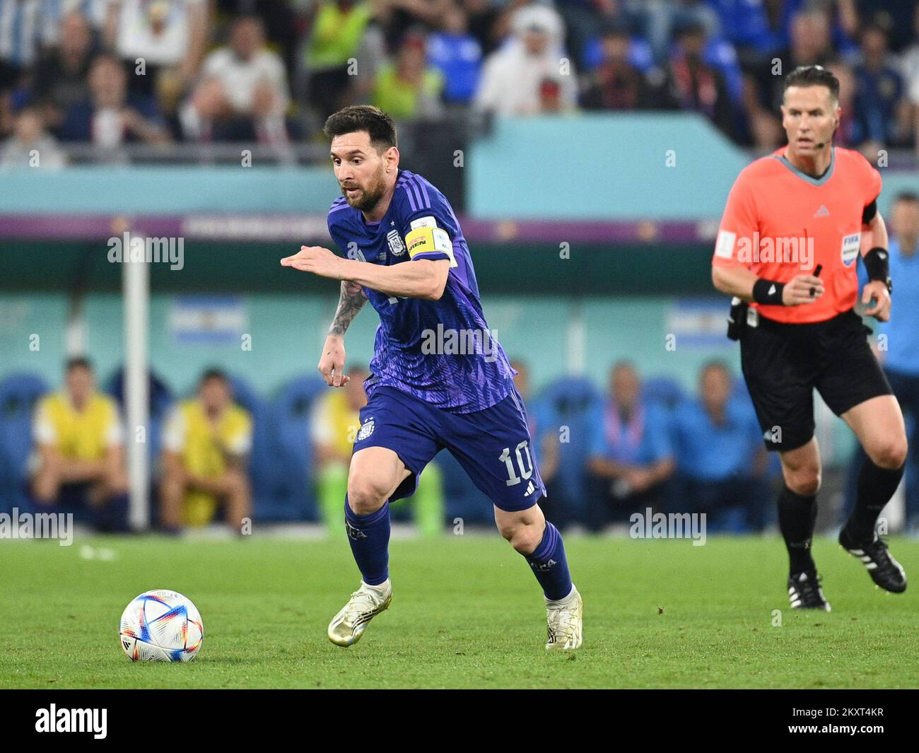 Doha, Qatar. 30th Nov, 2022. Lionel Messi of Argentina during a match ...