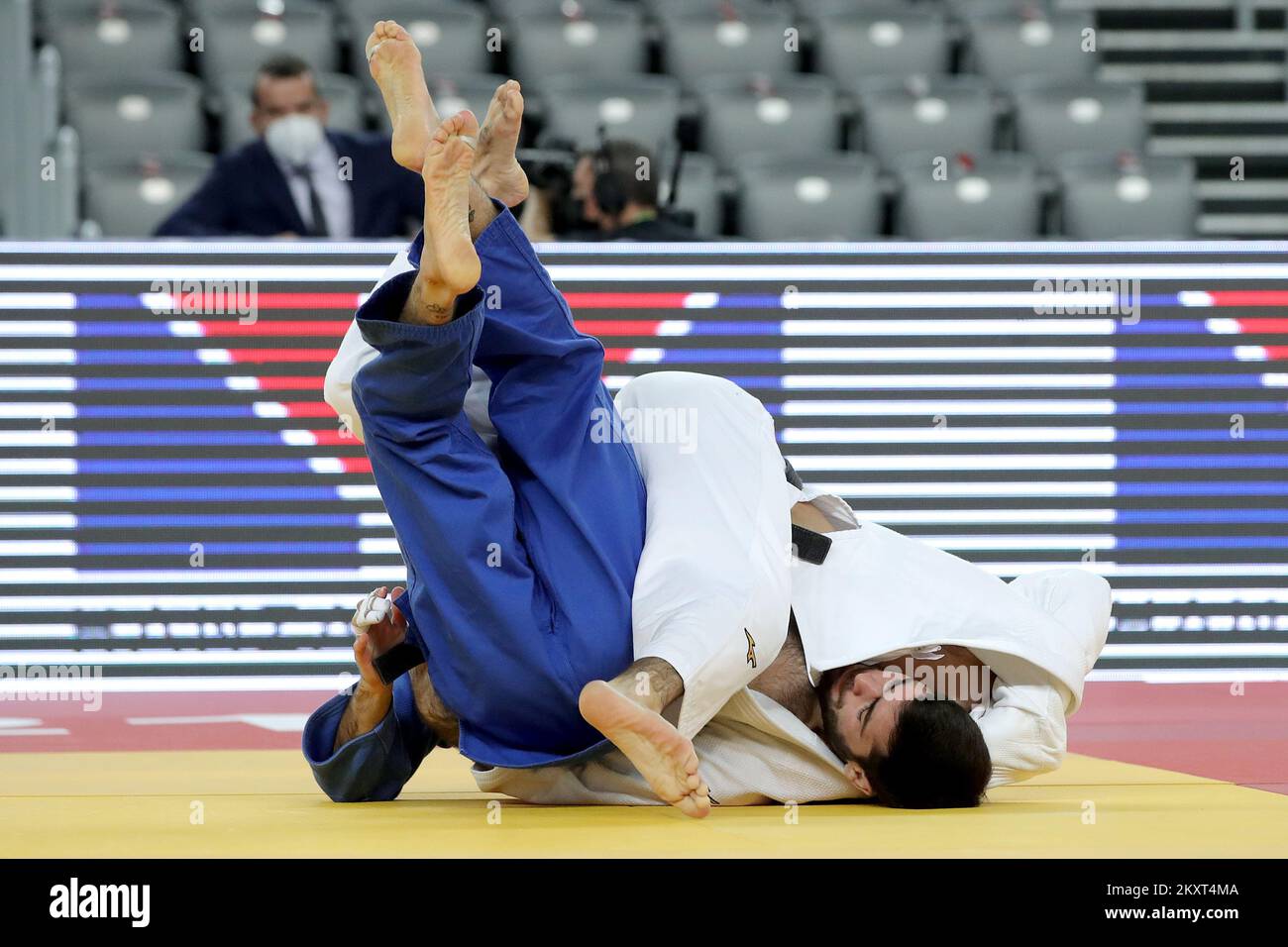 Aram Grigorian of Ruassia and Daniel Perez Roman of Spain compete in ...