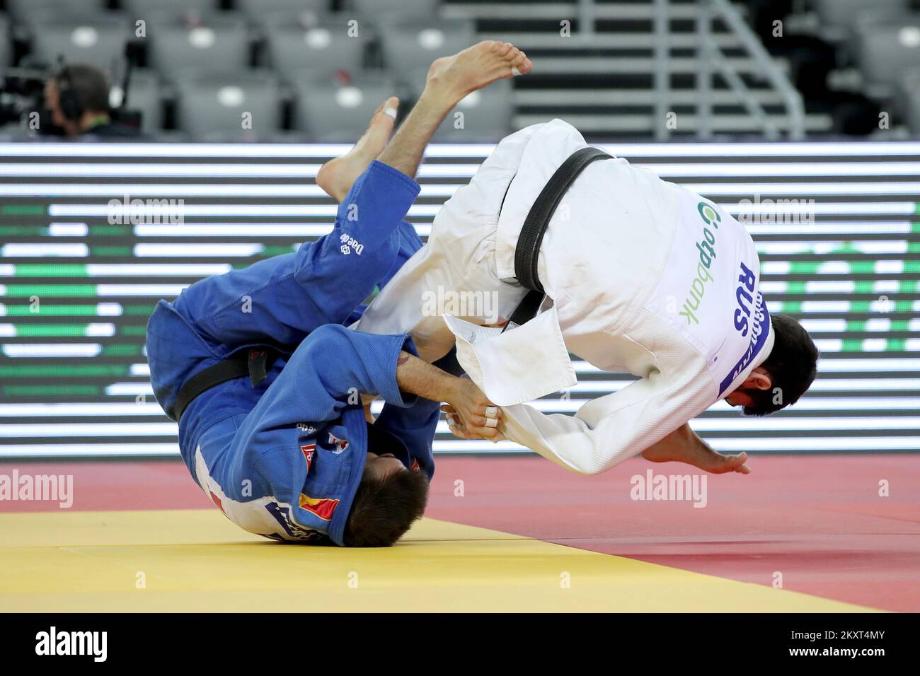 Aram Grigorian of Ruassia and Daniel Perez Roman of Spain compete in ...