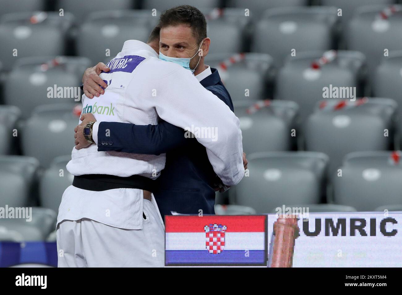 ZAGREB, CROATIA - SEPTEMBER 26: Marko Kumric of Croatia reacts in the ...