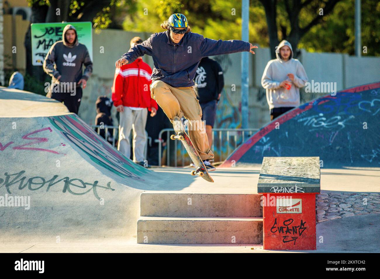 The first State Skateboarding Championship was held in Rojc Skate Park in  Pula, Croatia on 09. October, 2021 Stock Photo - Alamy