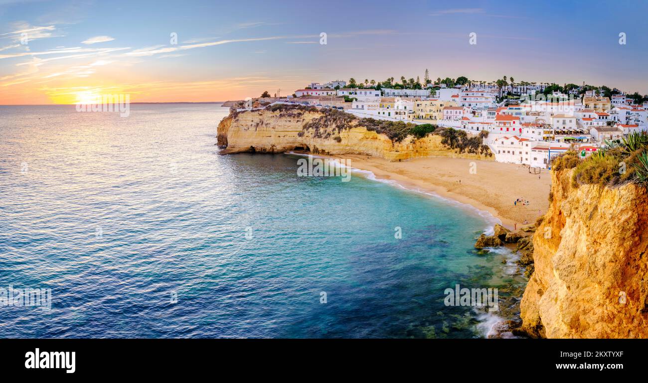 Carvoeiro Beach Sunset Praia Carvoeiro Carvoeiro Algarve Portugal 