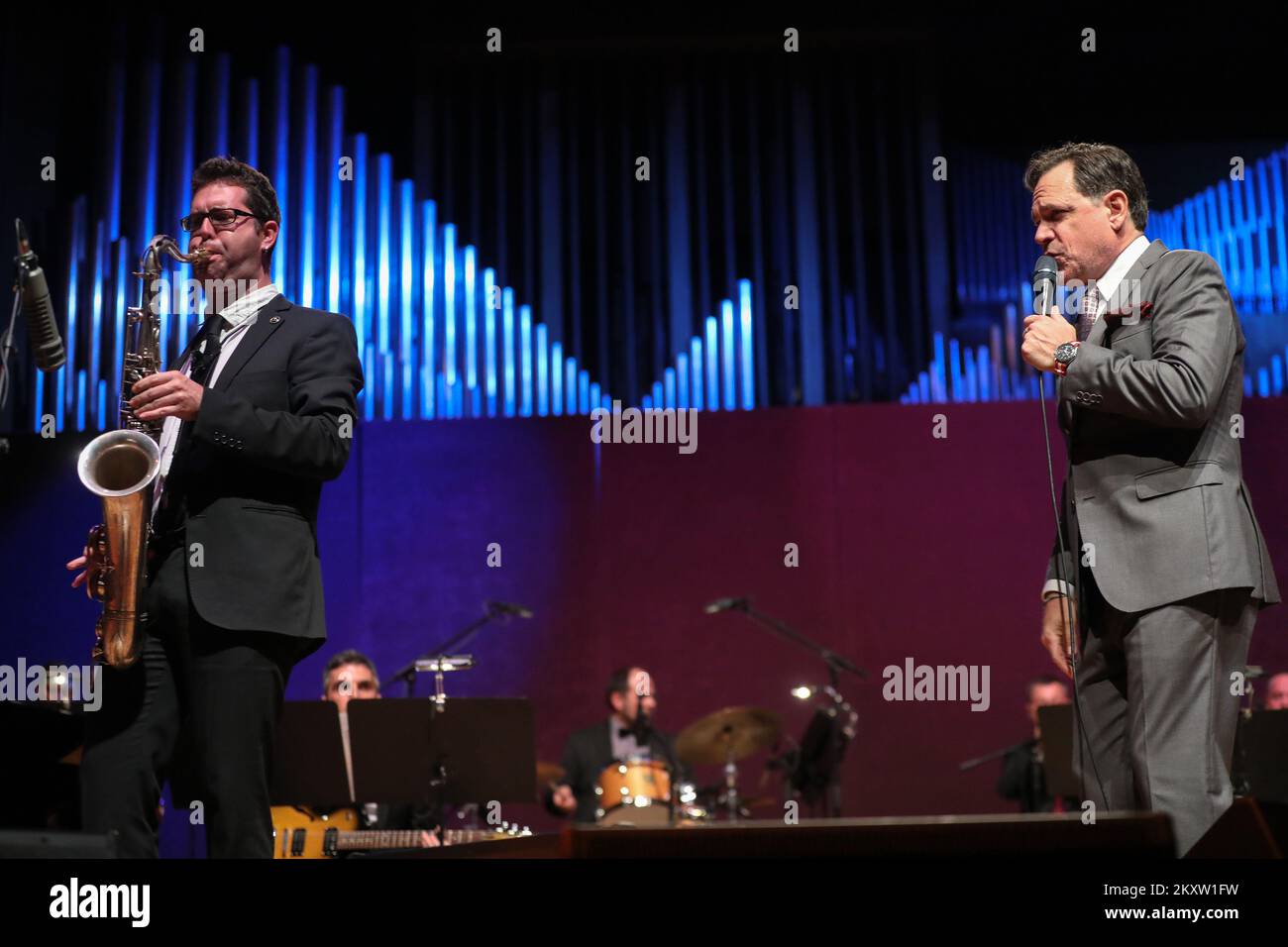 Grammy-winning jazz singer Kurt Elling held a concert at Vatroslav Lisinski Concert Hall, in Zagreb, Croatia, on November 7, 2021. Photo: Zeljko Hladika/PIXSELL Stock Photo