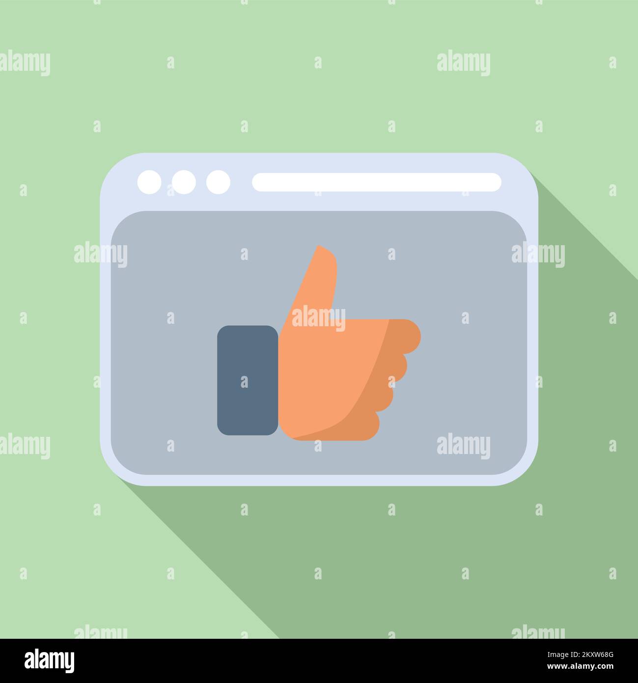 Web like icon flat vector. Interface Button design Stock