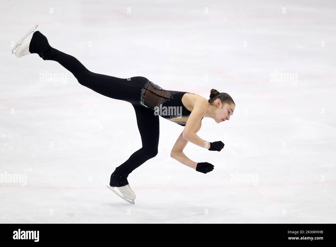 Kristina Grigorova of Bulgaria competes in the Women's Short Program