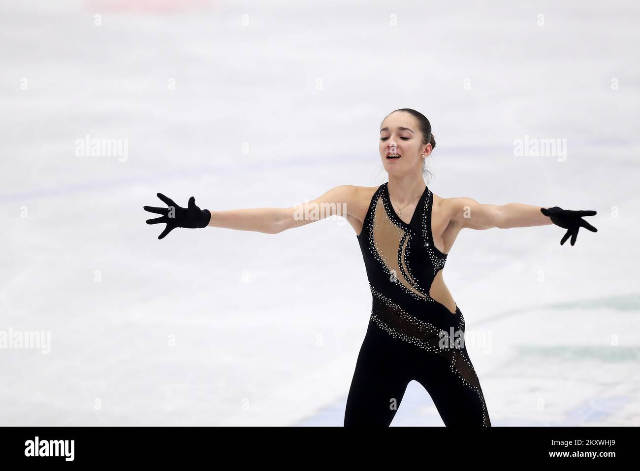 Kristina Grigorova of Bulgaria competes in the Women's Short Program ...