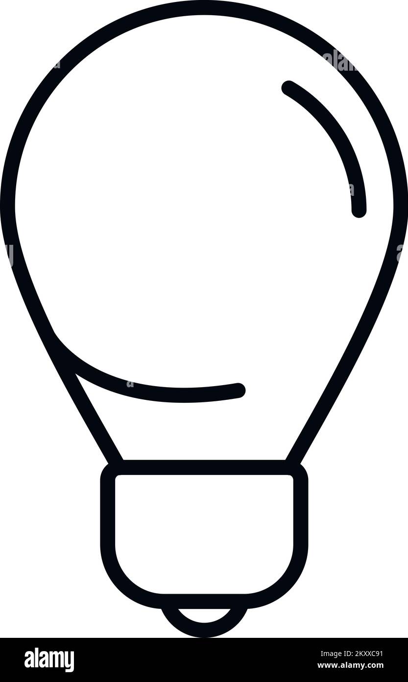 Bulb icon outline vector. Computer interface. Box ui Stock Vector