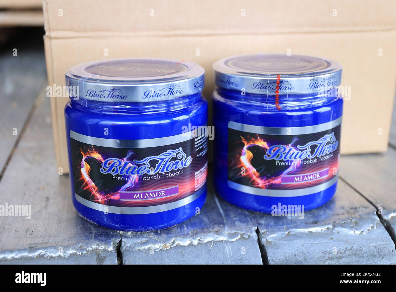 Confiscated tobacco molasses pictured at Border crossing Bajakovo on