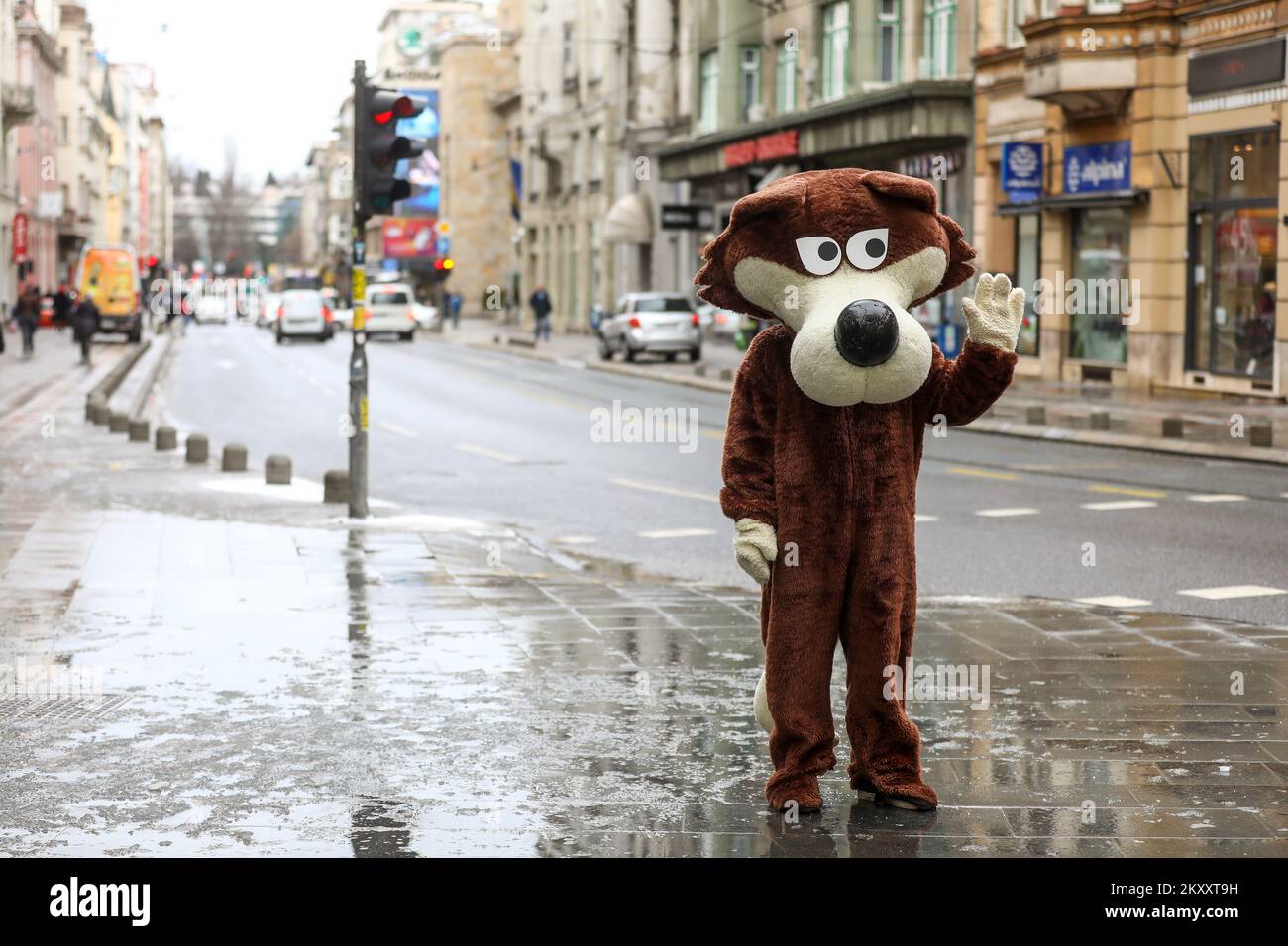 The mascot of the XIVÂ Olympic Winter GamesÂ in Sarajevo in 1984 walked ...