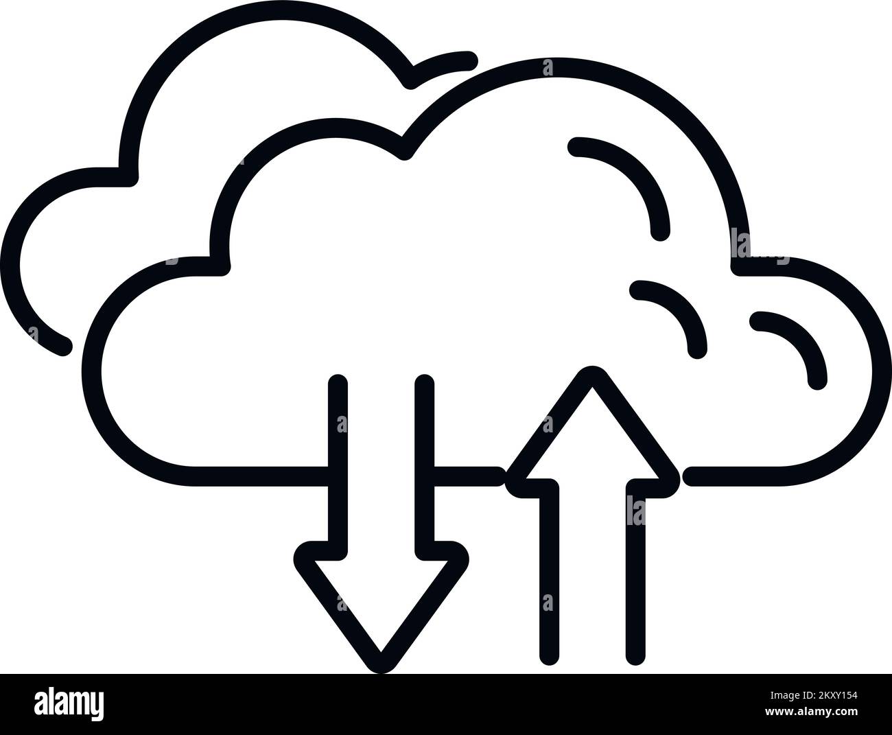 Data cloud icon outline vector. Web button. Internet interface Stock Vector  Image \u0026 Art - Alamy, image size:1300x1071
