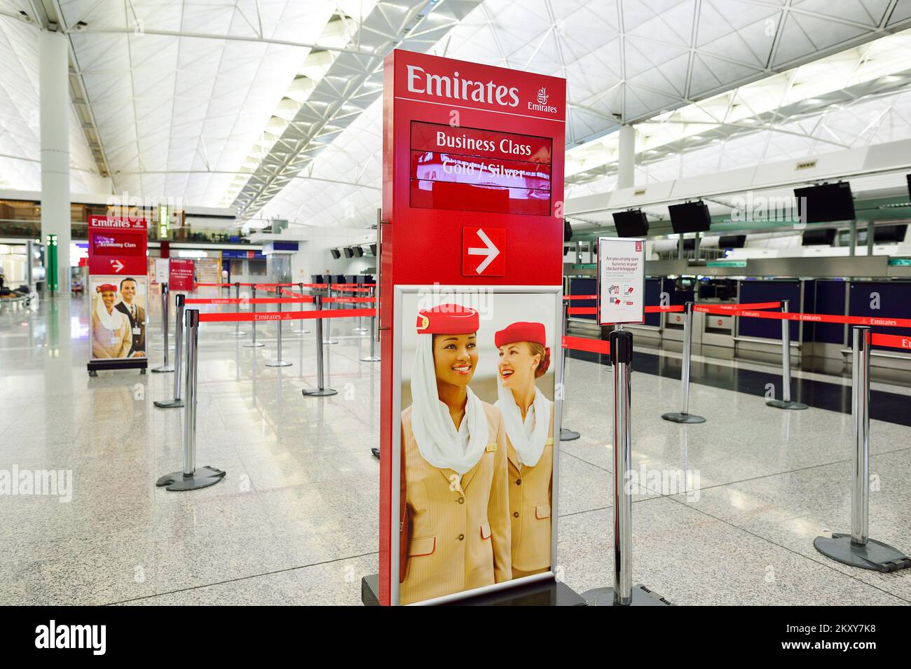 HONG KONG SEPTEMBER 09, 2015 Emirates checkin counter design