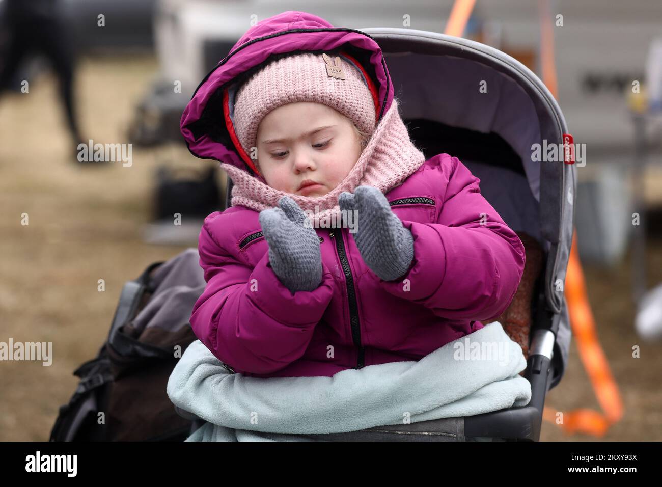 A child fleeing Russian invasion of Ukraine at a temporary camp in Przemysl, Poland, February 28, 2022. Photo: Armin Durgut/PIXSELL Stock Photo