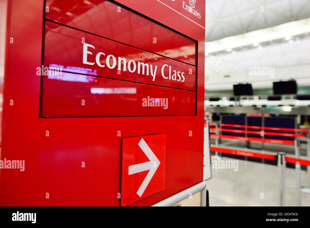 HONG KONG SEPTEMBER 09, 2015 Emirates checkin counter design