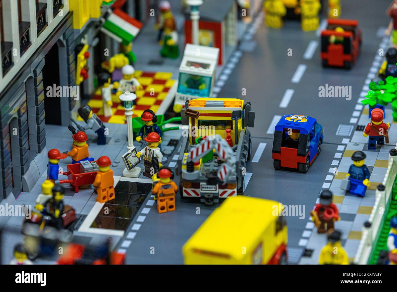 Photo taken on February 07, 2022 shows a 5 meter long Lego City made by  collector Dinko Petz, in Djakovo, Croatia. Photo: Davor Javorovic/PIXSELL  Stock Photo - Alamy