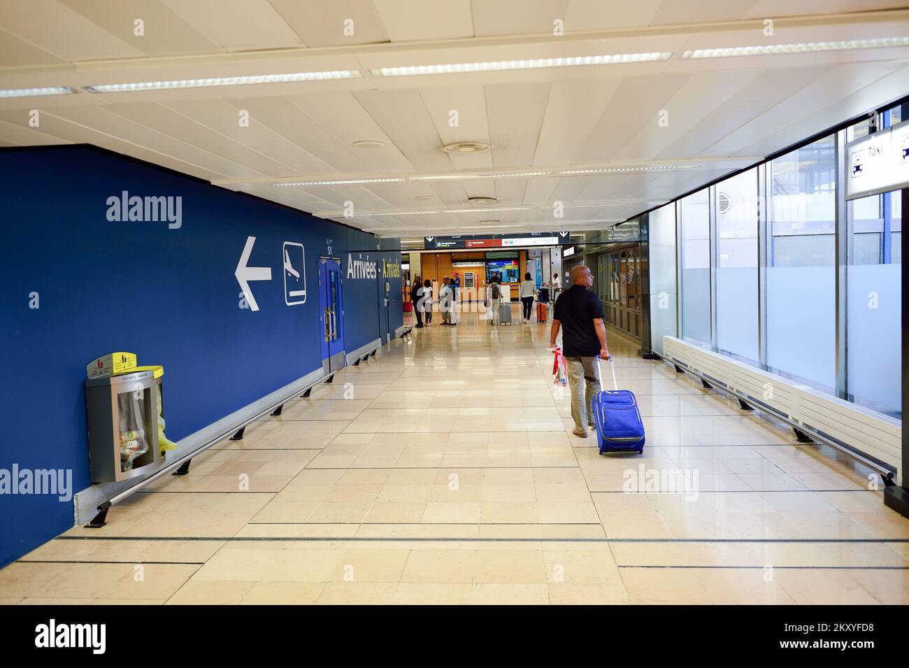 PARIS - AUGUST 08, 2015: Orly Airport interior. Paris Orly Airport is ...