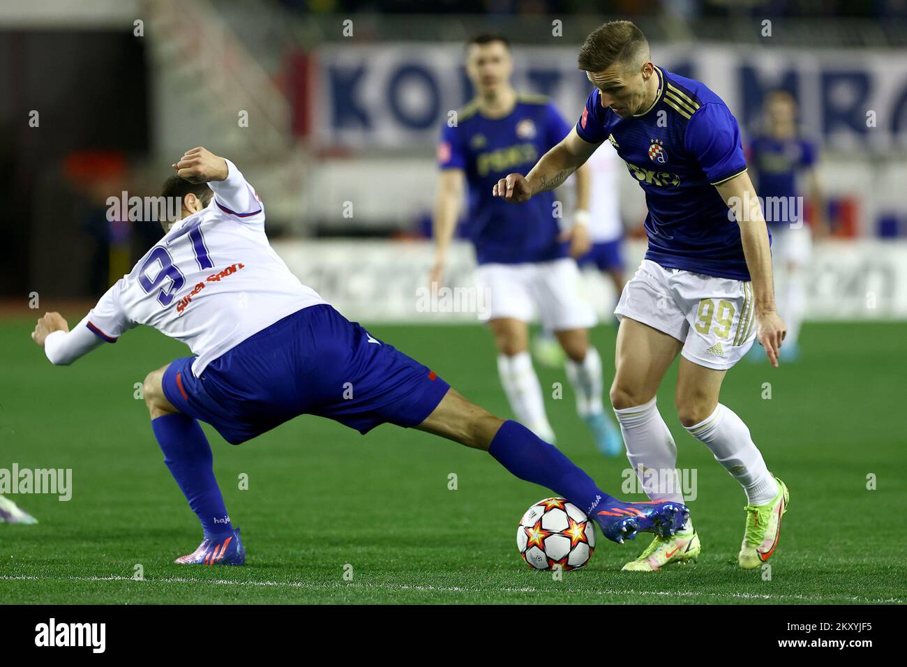 Bruno Petkovic of Dinamo Zagreb during the HT First League match between  HNK Hajduk Split and GNK Dinamo Zagreb at the Poljud Stadium on March 12,  2022 in Split, Croatia. Photo: Miroslav