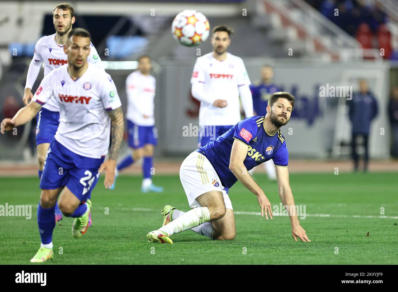 Ferro of Hajduk Split during the HT First League match between HNK Hajduk  Split and GNK Dinamo Zagreb at the Poljud Stadium on March 12, 2022 in Split,  Croatia. Photo: Miroslav Lelas/PIXSELL