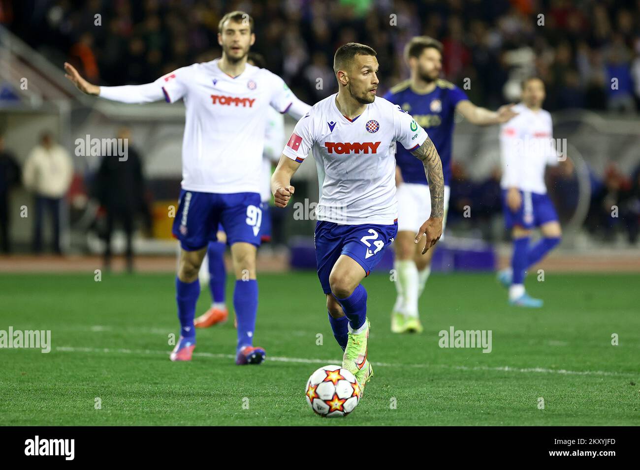 Bruno Petkovic of Dinamo Zagreb during the HT First League match between  HNK Hajduk Split and GNK Dinamo Zagreb at the Poljud Stadium on March 12,  2022 in Split, Croatia. Photo: Miroslav